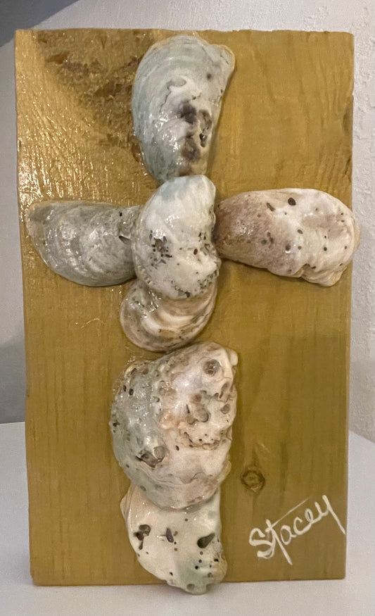 Gold Oyster Cross